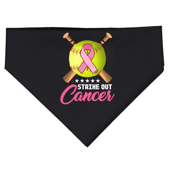 Strike Out Breast Cancer Awareness Baseball USA-Made Doggie Bandana