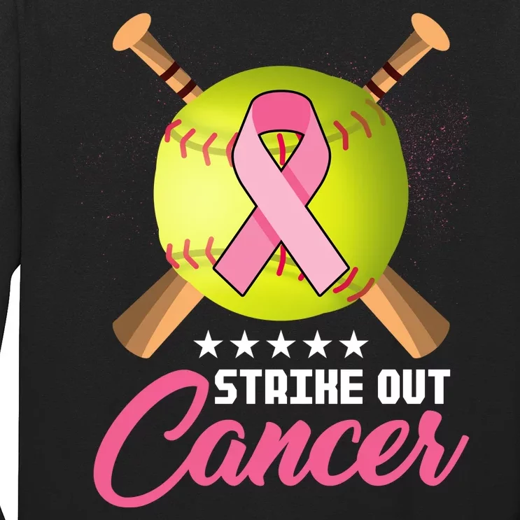 Strike Out Breast Cancer Awareness Baseball Long Sleeve Shirt