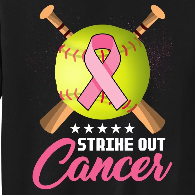 Strike Out Breast Cancer Awareness Baseball Tall Sweatshirt