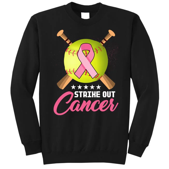 Strike Out Breast Cancer Awareness Baseball Tall Sweatshirt