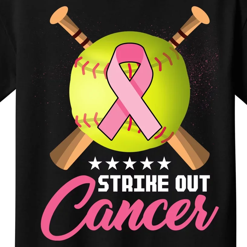 Strike Out Breast Cancer Awareness Baseball Kids T-Shirt