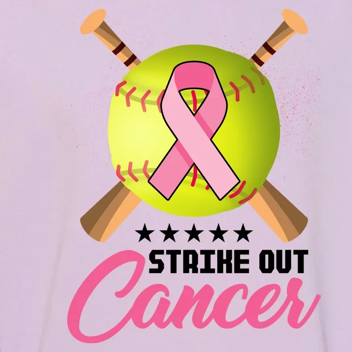 Strike Out Breast Cancer Awareness Baseball Garment-Dyed Sweatshirt