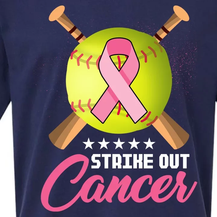 Strike Out Breast Cancer Awareness Baseball Sueded Cloud Jersey T-Shirt