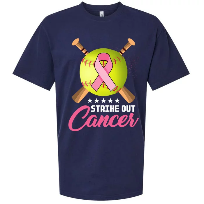 Strike Out Breast Cancer Awareness Baseball Sueded Cloud Jersey T-Shirt