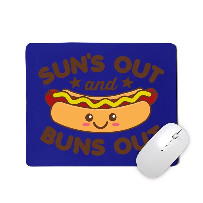 Suns Out Buns Out Hot Dog Kawaii Summer Vintage Foodie Great Gift Mousepad