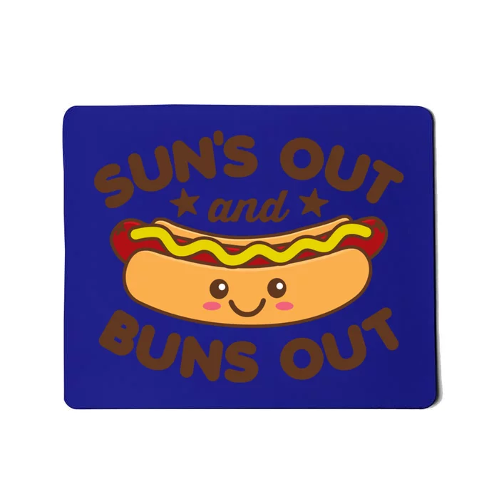 Suns Out Buns Out Hot Dog Kawaii Summer Vintage Foodie Great Gift Mousepad