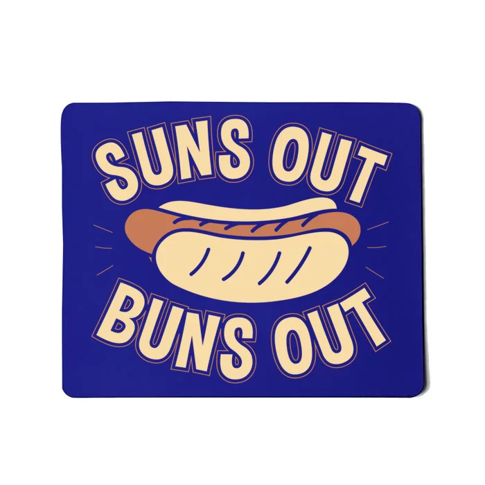 Suns Out Buns Out Hot Dog Pun Food Lovers Gift Mousepad