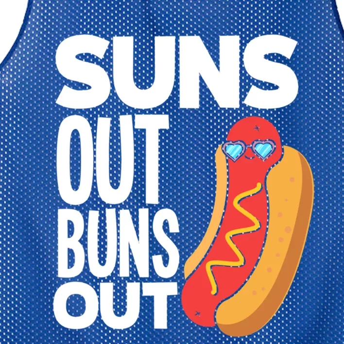 Suns Out Buns Out Hot Dogs Funny Hot Dog Cool Gift Mesh Reversible Basketball Jersey Tank