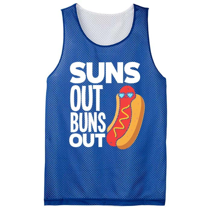 Suns Out Buns Out Hot Dogs Funny Hot Dog Cool Gift Mesh Reversible Basketball Jersey Tank