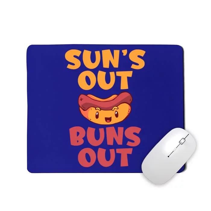 Suns Out Buns Out Hotdog Lover Gift Mousepad