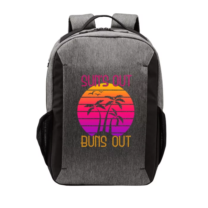 Suns Out Buns Out Palm Beach 1980s Fashion 80s Vintage Retro Gift Vector Backpack