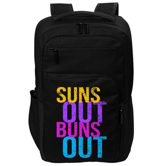 Suns Out Buns Out Print Funny Summer Product Funny Gift Impact Tech Backpack