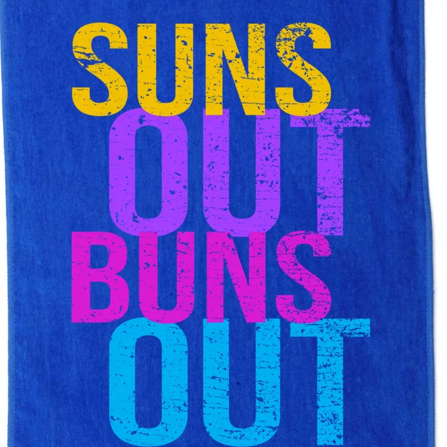 Suns Out Buns Out Print Funny Summer Product Funny Gift Platinum Collection Golf Towel