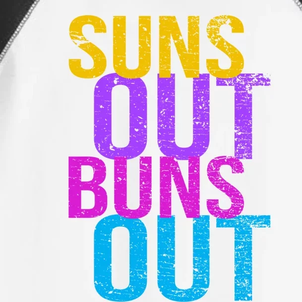 Suns Out Buns Out Print Funny Summer Product Funny Gift Toddler Fine Jersey T-Shirt