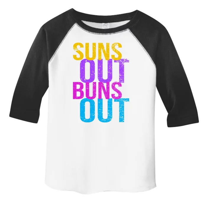 Suns Out Buns Out Print Funny Summer Product Funny Gift Toddler Fine Jersey T-Shirt