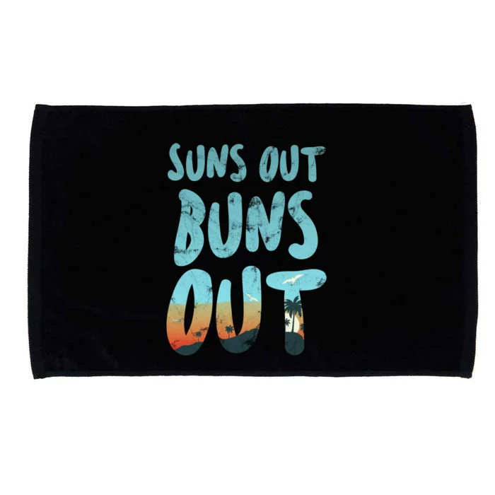 Suns Out Buns Out Summer Burger Bun Bbq Beach Vacation Great Gift Microfiber Hand Towel