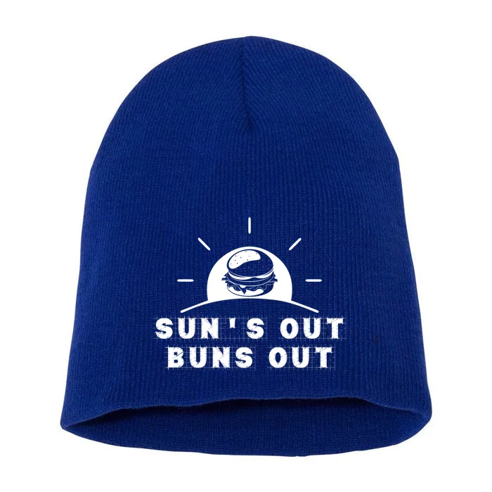 Suns Out Buns Out Summer Gift Short Acrylic Beanie