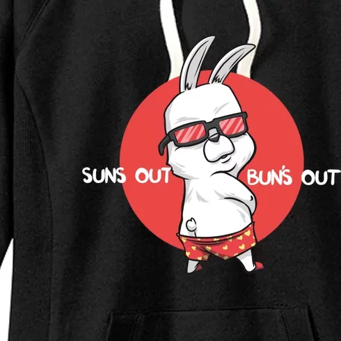 Suns Out Buns Outfunny Summer Beach Design Design Gift Idea Gift Women's Fleece Hoodie