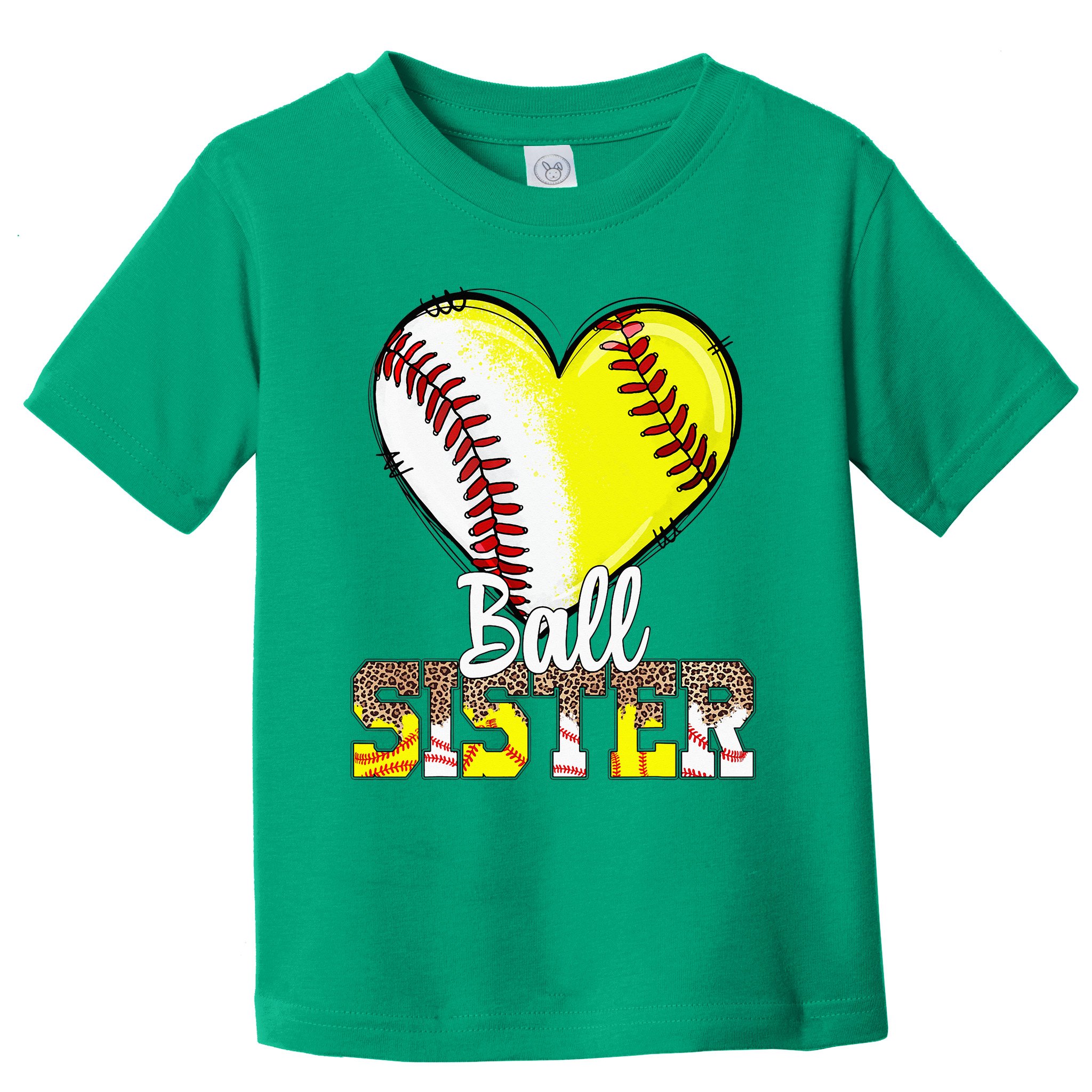 Baseball Sister Short Sleeve Tee, Sibling Baseball Shirt for Kids