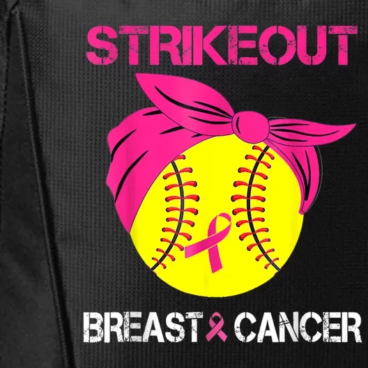 Strike Out Breast Cancer Awareness Softball Fighters City Backpack