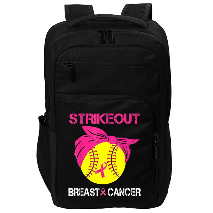 Strike Out Breast Cancer Awareness Softball Fighters Impact Tech Backpack