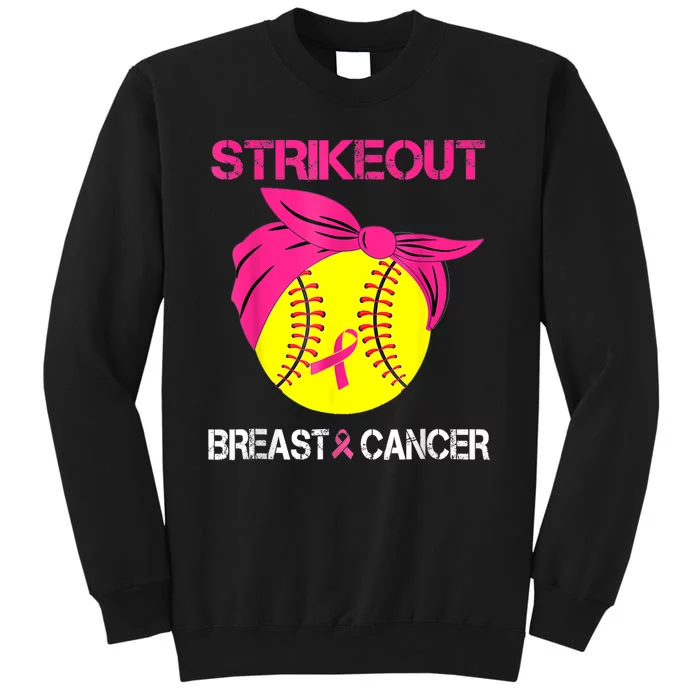 Strike Out Breast Cancer Awareness Softball Fighters Tall Sweatshirt