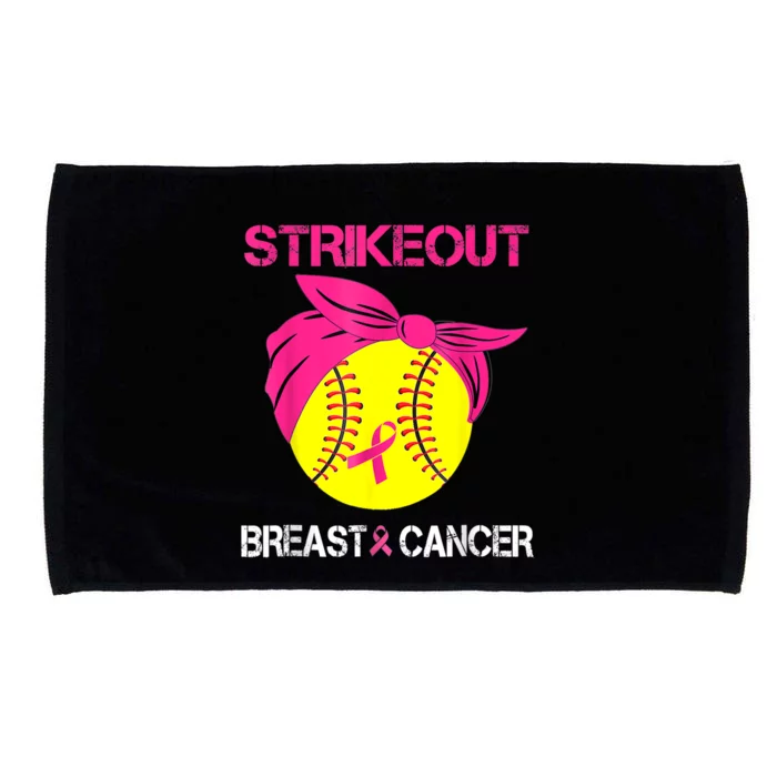 Strike Out Breast Cancer Awareness Softball Fighters Microfiber Hand Towel