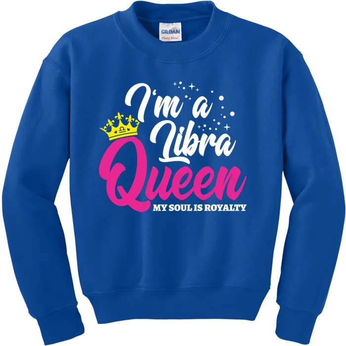 September October Birthday Astrology Libra Queen Funny Gift Kids Sweatshirt