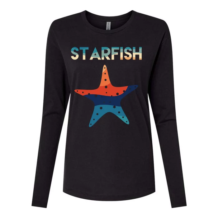 Starfish Ocean Beach Womens Cotton Relaxed Long Sleeve T-Shirt