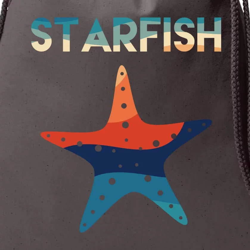 Starfish Ocean Beach Drawstring Bag