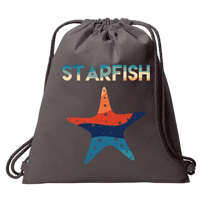 Starfish Ocean Beach Drawstring Bag