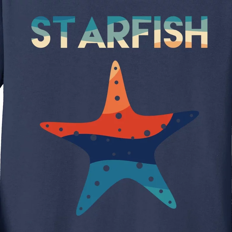 Starfish Ocean Beach Kids Long Sleeve Shirt