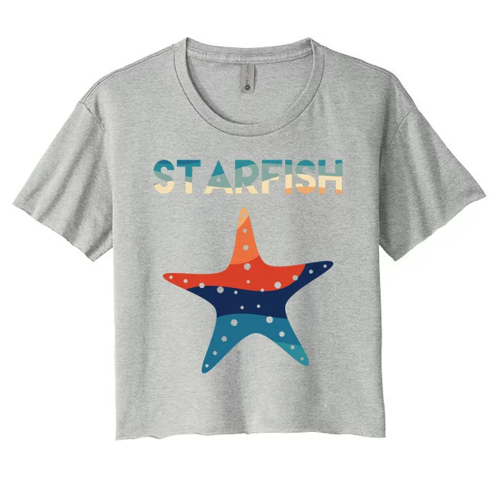 Starfish Ocean Beach Women's Crop Top Tee