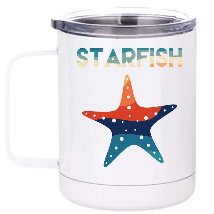 Starfish Ocean Beach Front & Back 12oz Stainless Steel Tumbler Cup