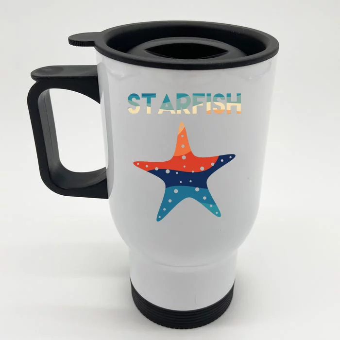 Starfish Ocean Beach Front & Back Stainless Steel Travel Mug