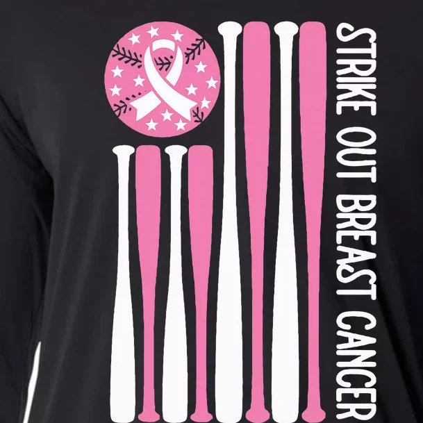 Strike Out Breast Cancer Baseball Lover P.I.Nk. Cooling Performance Long Sleeve Crew