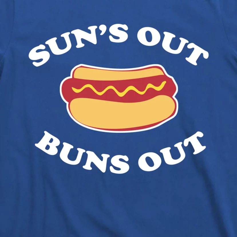 Suns Out Buns Out Funny Summer Hotdog Cookout Bbq Gift T-Shirt