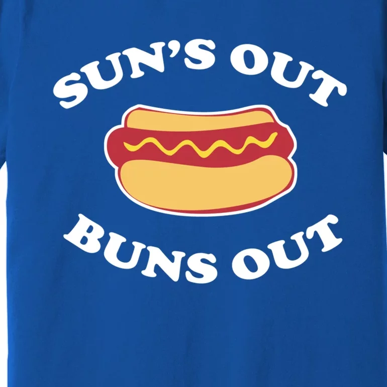 Suns Out Buns Out Funny Summer Hotdog Cookout Bbq Gift Premium T-Shirt