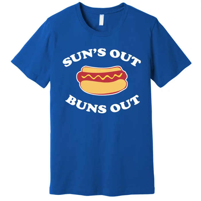 Suns Out Buns Out Funny Summer Hotdog Cookout Bbq Gift Premium T-Shirt