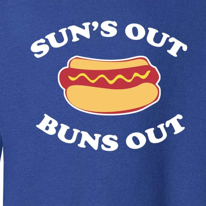 Suns Out Buns Out Funny Summer Hotdog Cookout Bbq Gift Toddler Sweatshirt