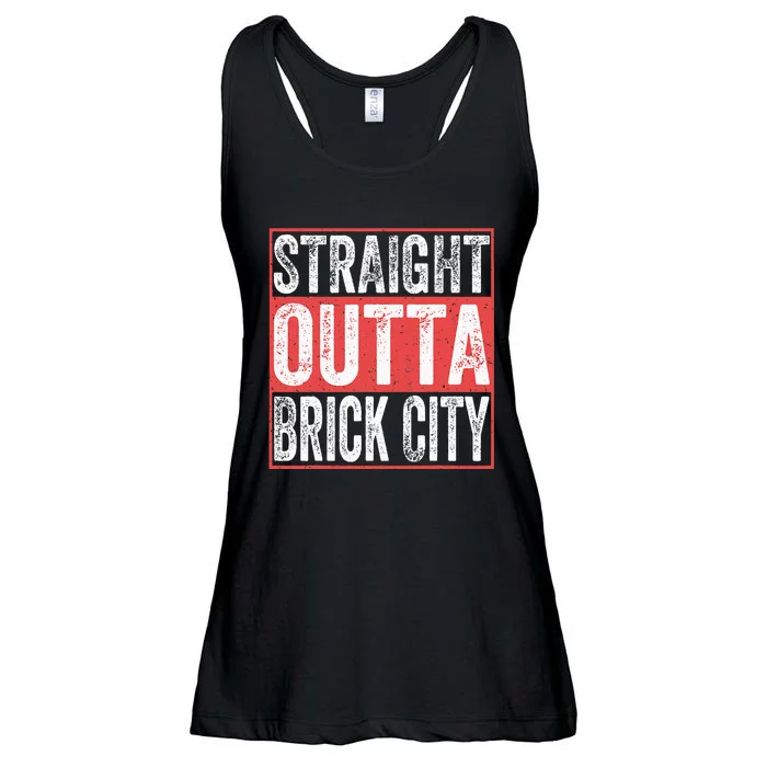 Straight Outta Brick City Newark City New Jersey Ladies Essential Flowy Tank