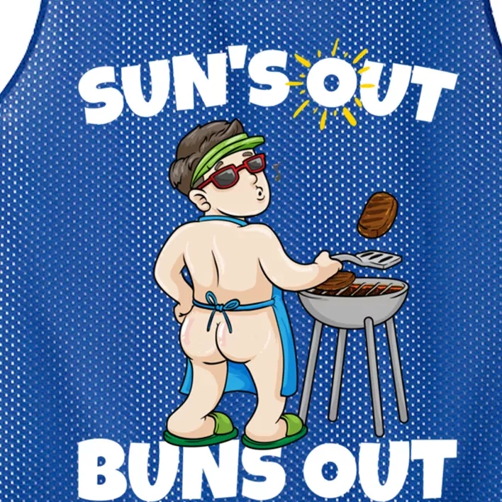 Suns Out Buns Out Funny Bbq Barbecue Grilling Gift Mesh Reversible Basketball Jersey Tank