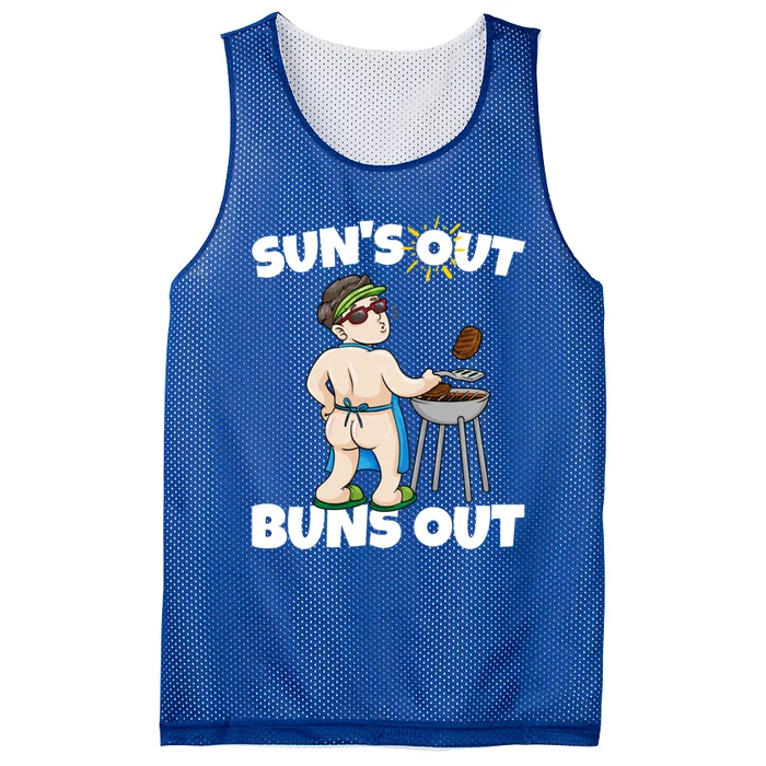 Suns Out Buns Out Funny Bbq Barbecue Grilling Gift Mesh Reversible Basketball Jersey Tank