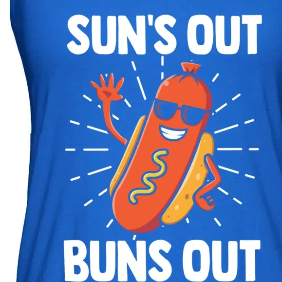 Suns Out Buns Out Hot Dog Costume Funny Gift Ladies Essential Flowy Tank