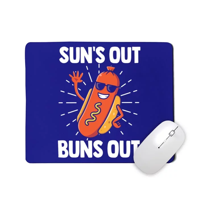 Suns Out Buns Out Hot Dog Costume Funny Gift Mousepad