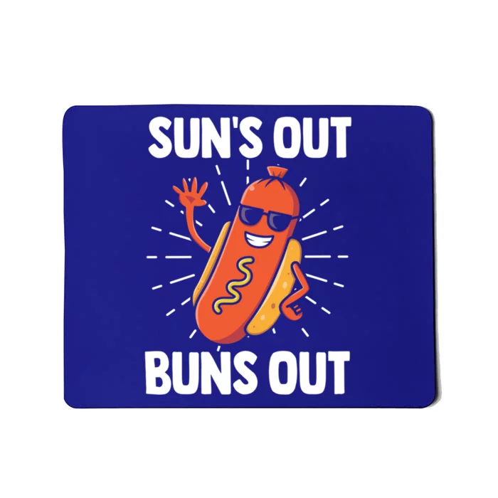 Suns Out Buns Out Hot Dog Costume Funny Gift Mousepad