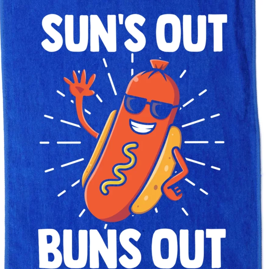 Suns Out Buns Out Hot Dog Costume Funny Gift Platinum Collection Golf Towel