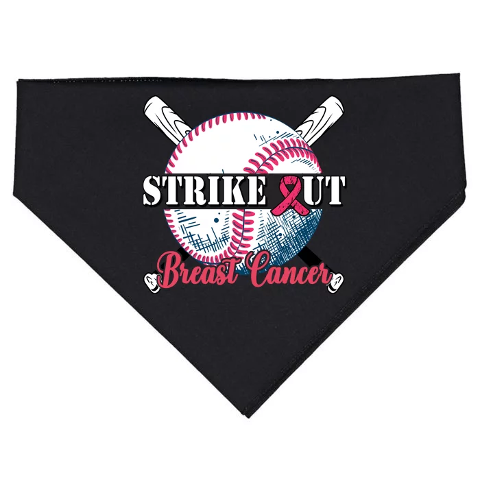 Strike Out Breast Cancer Baseball USA-Made Doggie Bandana