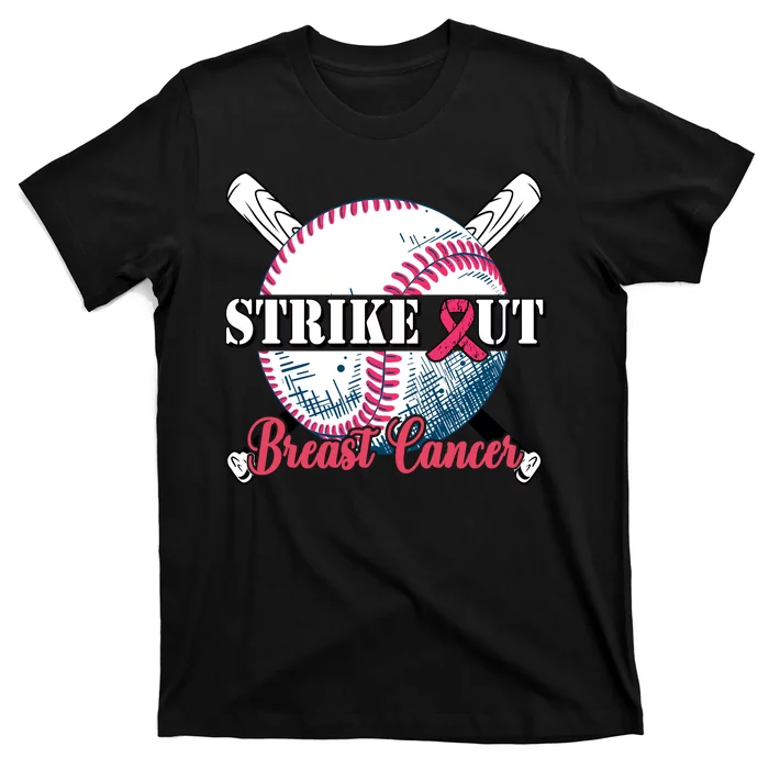 Strike Out Breast Cancer Baseball T-Shirt