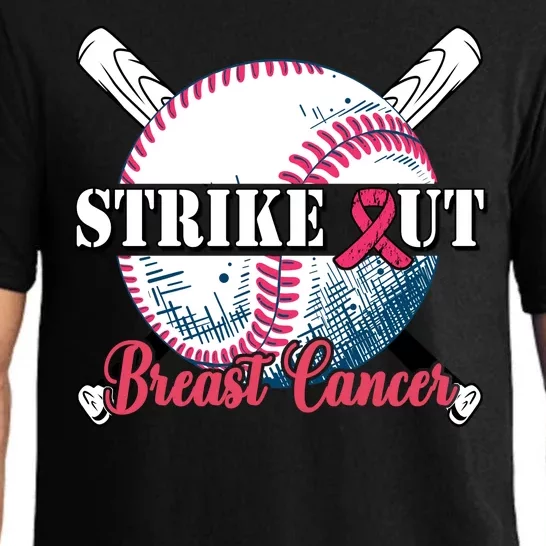 Strike Out Breast Cancer Baseball Pajama Set